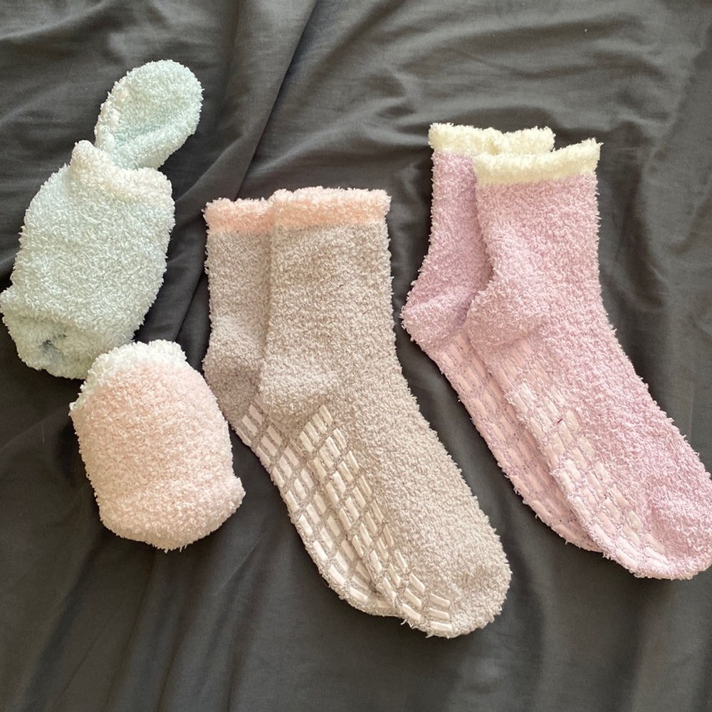 Fuzzy Socks with Grips on the bottom